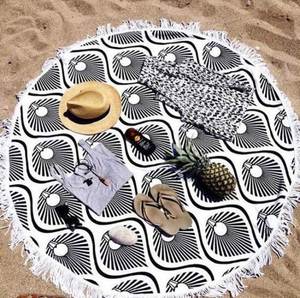 Wholesale Custom Circle Round <b>Beach</b> Pool Towel Fringe 150cm Throw Yoga Picnic <b>Blanket</b> Mat 300gsm - Product Image 3