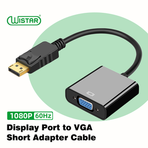 Convertidor WISTAR DP a VGA Macho-Hembra para Proyector y Monitor, Sin Controlador, Interfaz Chapada en Oro, <span class=keywords><strong>Cable</strong></span> de Conexión HD - Product Image 1