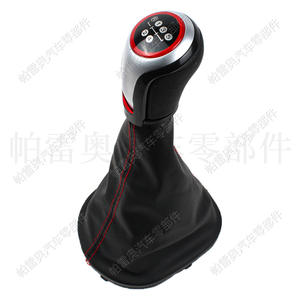 หัวเกียร์รถยนต์ Pareau หนังแท้ 5 สปีด แบบ Redline สำหรับ Volkswagen Golf 6 Caddy ดีไซน์ตามหลักสรีรศาสตร์ - Product Image 4