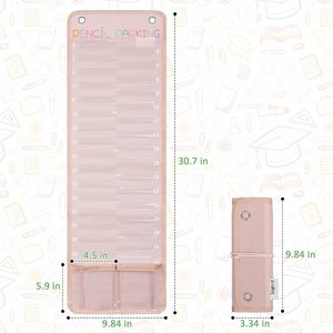 Organizador de pared plegable de tela con 32 bolsillos para lápices, almacenamiento para aulas y oficinas, para colocar detrás de puertas o en paredes - Product Image 3