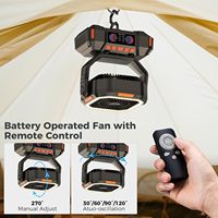 Kipas Camping USB Pengisian Daya LED dengan Remote Control dan Daya 40000mAh yang Dapat Diisi Ulang
