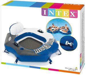 Intex 58854 <strong>River</strong> <strong>Run</strong> Connect Lounge <strong>Inflatable</strong> <strong>Floating</strong> Water Tube With Cup Holders - Product Image 6