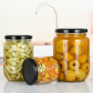Manufacturer Wholesale Heat Resistant 100ml 250ml 350ml 450ml 500ml 1000ml Glass Food Storage <b>Jar</b> <b>for</b> Canned Fruit <b>Jam</b> Sauce - Product Image 1