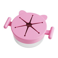 Boîte à collation transfrontalière avec couvercle en silicone anti-déversement, boîte à collation pour tout-petits, tasse à collation pour bébé en acier inoxydable détachable, mignonne