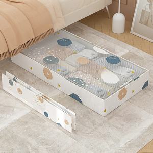 Boîte de rangement multifonctionnelle rectangulaire pour chaussettes, en PVC et nylon, avec fenêtre transparente, pour rangement sous le lit - Product Image 5