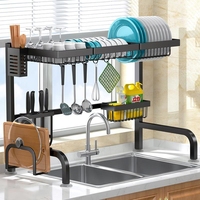 Meilleure vente égouttoir à vaisselle multifonctionnel à 2 niveaux léger et durable égouttoir à couverts étagère de rangement pour ustensiles de cuisine