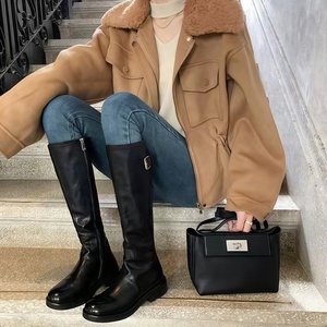 Eleganti <span class=keywords><strong>Stivali</strong></span> da Equitazione da <span class=keywords><strong>Donna</strong></span>, <span class=keywords><strong>Stivali</strong></span> al Ginocchio con Tacco Alto e Punta Sottile, <span class=keywords><strong>Stivali</strong></span> Elasticizzati Neri da <span class=keywords><strong>Donna</strong></span> - Product Image 3