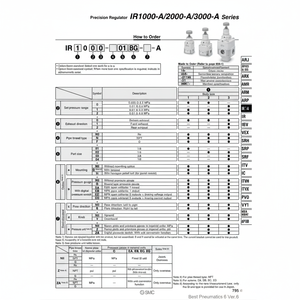 Modèle de régulateur de pression de précision SMC Pneumatics IR3020-N02BG-A - Product Image 1