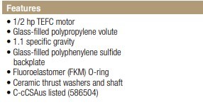 ปั๊มแม่เหล็ก 586504 USA Little Pump TE-6-MD-SC ปั๊มแรงเหวี่ยง ปั๊มสารเคมี 586504 TE-6-MD-SC - Product Image 3