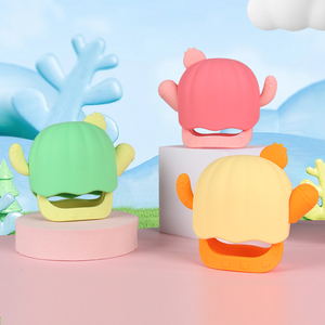 ยางกัดสำหรับเด็กแคคตัสแบบไม่ปล่อยให้เด็กกัดเล่นซิลิโคนป้องกันการหล่นจับมือจับแน่นแคคตัสแบบถอดออกได้ - Product Image 1