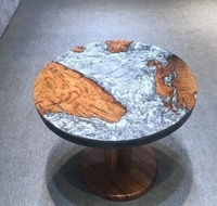 Réception pour centre de réception meubles console en bois personnalisé en bois massif résine époxy dessus table à manger bon prix