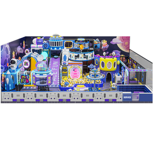 Aire de jeux intérieure sur le thème de l'espace, zone de jeux commerciale avec grand toboggan, manège <span class=keywords><strong>et</strong></span> trampoline pour centre commercial - Product Image 5