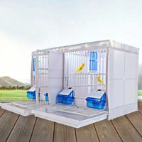 Cage d'élevage pour canaris en résine ABS avec séparateur, ensembles multiples connectables, cage à oiseaux d'intérieur pour observation