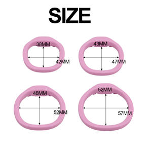 Короткие розовые черные мужские клетка целомудрия невидимые дуговые кольца дышащие легко чистить петух замок мужской рабский тело удерживающее устройство игрушка - Product Image 6