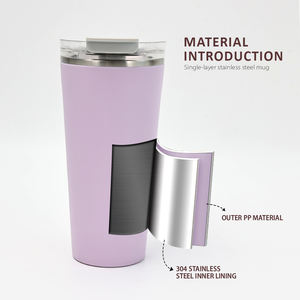 Mug en acier inoxydable moderne de 420 ml et 560 ml avec intérieur en 304 et double paroi extérieure en PP pour le <span class=keywords><strong>camping</strong></span> et le bureau - Product Image 4