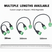 YMX-0051 كابل توصيل على شكل Y للسيارات بـ 9 دبابيس ونواة نحاسية 24 AWG من نوع J1939، معزول بالـ PVC، 300 فولت، موصل ذكر/أنثى
