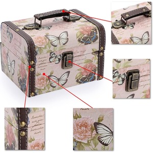 Boîte de rangement décorative en bois et cuir PU, idéale pour les bijoux et accessoires, personnalisable selon les besoins - Product Image 3