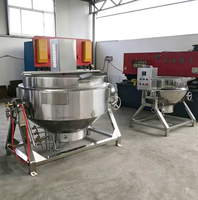 Chaudière de cuisson industrielle à double enveloppe en acier inoxydable 200L, prix usine