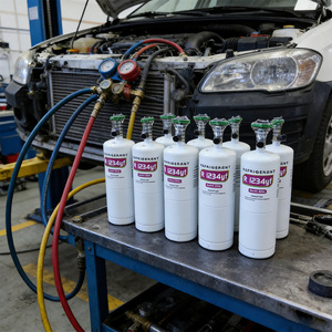 Gaz réfrigérant R1234yf en canette de 800g, pureté 99,9%, pour Land Rovers & Bentleys., Faible GWP 0-ODP, gaz réfrigérant R1234yf en canette - Product Image 4