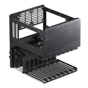 JONSBON3 NAS chasis <span class=keywords><strong>ITX</strong></span> placa base/carcasa de aluminio/Fuente de alimentación SFX/Estructura de compartimento superior e inferior/8 + 1 bahías de disco duro - Product Image 3