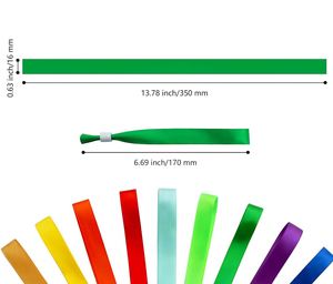 Bracelets en tissu élastique polyester imprimés en couleur avec logo personnalisé pour la promotion, les festivals de musique et les événements sportifs - Product Image 2