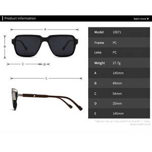 Gafas de Sol de Piloto Cuadradas Vintage de Moda 2025 con Logotipo Personalizado para Mujer, Lentes TAC Polarizadas con Protección UV400 de 1.1 mm de Grosor para Hombre - Product Image 5