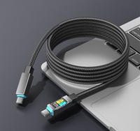 Câble de charge rapide USB-C 240W PD 5A, 1,5m, en nylon tressé, pour téléphone mobile Samsung Xiaomi Huawei