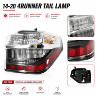 Feu arrière LED de rechange avec base transparente et LED rouges pour Toyota 4Runner 2014-2020