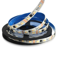 Bande LED programmable flexible à pixels RGBWC pour projets de décoration architecturale d'hôtels et de centres commerciaux