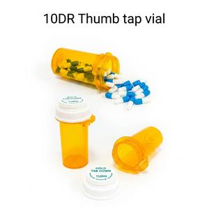 Flacons à pilules vides avec bouchon sécurité enfant et languette de retrait rapide pour médicaments sur ordonnance - Product Image 1