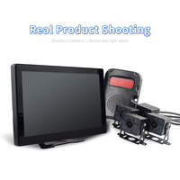 Monitor DVR para Camión de 10 Pulgadas y 4 Canales con Detección de Punto Ciego BSD, Pantalla TFT, IP68, Visión Nocturna IR, Cámara AHD para Semirremolque, Autobús, RV