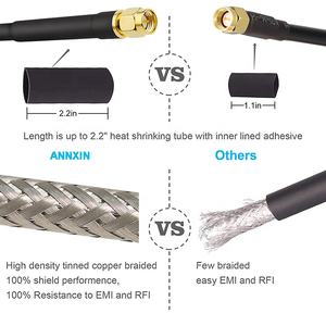 Adaptateur de câble RF RG58 de haute qualité 20G 100G 10 mètres <span class=keywords><strong>SMA</strong></span> mâle vers <span class=keywords><strong>SMA</strong></span> femelle Câble d'extension RG142 36 pouces 10 cm 20 cm 10 m 50 ohms - Product Image 3