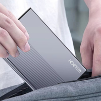 HDD Portabel USB 3.0 Tipe-C 2TB Cangkang Paduan Aluminium 640MB/s Baca/100-200MB/s Tulis Desktop dengan Catu Daya Eksternal Baru