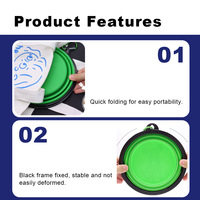 Personnalisable Voyage Portable Chien Bol Pliable Silicone Chien Bol Nourriture Eau Pliable Tpe Chien Bols Pliant Alimentation