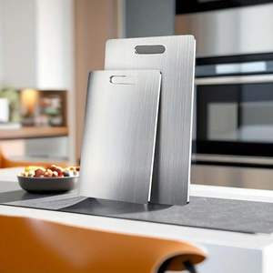 Ensemble de 3 planches à découper en titane pour la cuisine, double face, 100% titane pur, grande planche à découper en titane - Product Image 2