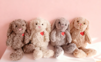 Peluche Lapin Cœur pour la Saint-Valentin - Jouets en Peluche Lapin Doux en Couleurs Assorties, Idéal pour les Cadeaux et le Jeu