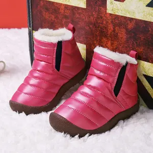 बर्फ सर्दियों पानी के सबूत जूते बड़ा लड़का बच्चों के जूते लड़कों लघु बूट आकस्मिक चमड़े के जूते बर्फ जूते बच्चों के लिए