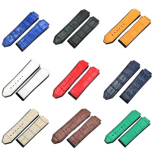Bracelets de montre de remplacement avec logo personnalisé <span class=keywords><strong>Bracelet</strong></span> en <span class=keywords><strong>cuir</strong></span> pour la série Mode Hommes Femmes <span class=keywords><strong>Bracelet</strong></span> de montre de sport en <span class=keywords><strong>cuir</strong></span> de silicone 19mmX25mm - Product Image 1