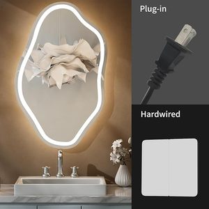 Đám mây không thường xuyên led phòng tắm Gương đèn chống sương mù Dimmable có thể điều chỉnh 3 màu sắc cri90 + nút cảm ứng thắp sáng phòng tắm - Product Image 6