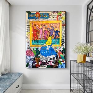 Affiches sur toile d'art graffiti, danse de <span class=keywords><strong>princesse</strong></span>, peintures abstraites, pop art de rue, image murale, peinture - Product Image 1