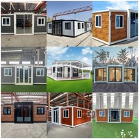 Maison préfabriquée de luxe extensible en conteneur d'acier à double aile, pliable, 2 chambres, pour hôtel, bureau, salle de bain, ou logement annexe
