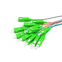 Cable de fibra óptica sc apc, 0,9mm, 2,0mm, 3,0mm, código de Color, 12 unidades