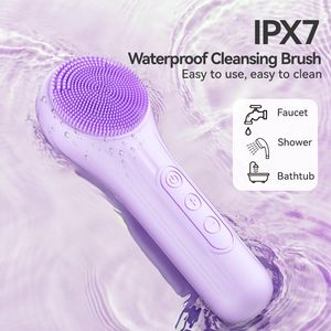 <span class=keywords><strong>Brosse</strong></span> <span class=keywords><strong>nettoyante</strong></span> faciale rechargeable en silicone avec 5 réglages de vibration pour les soins quotidiens du <span class=keywords><strong>visage</strong></span> et la préparation des soins de la peau - Product Image 2