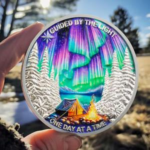 Pièces de monnaie souvenirs en alliage de zinc colorées, design de logo double face, pièces de monnaie de <span class=keywords><strong>d</strong></span>éfi en métal 3D personnalisées pour hommes et femmes, cadeaux - Product Image 1