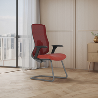 Chaise de bureau à dossier moyen KOHO, chaise de conférence moderne, chaise de salle de réunion pour usage professionnel