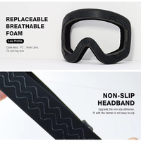 Masque de ski à verres polarisés relevables, lunettes de snowboard, protection UV400, équipement de sécurité pour sports de neige, lunettes de ski OEM, logo personnalisé