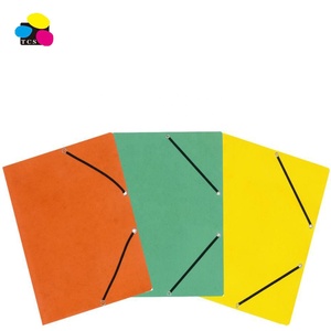 Nhà Máy Tùy Chỉnh Giá Rẻ Màu Duy Nhất 180G 3-Flap Thư Mục Tập Tin Với Ban Nhạc Đàn Hồi Đóng Gói của 25 PSC Cho Văn Phòng Văn Phòng Phẩm - Product Image 2