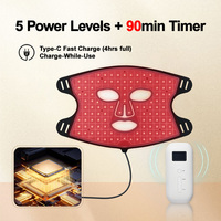 Masque de luminothérapie rouge EYCO en silicone 460nm 630nm 850nm infrarouge pour la beauté, équipement de salon