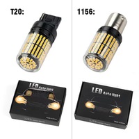 Liwiny New Hot 144Smd 3014 Car Tun Signal Light Rouge Jaune Blanc 10w Bay15s Bay15d 7440 7443 Auto Signal Ampoule