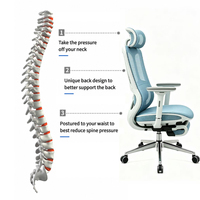 Chaise de bureau ergonomique en maille avec siège pivotant, matériaux en mousse et PU pour usage domestique ou professionnel - Fournisseur OEM en gros